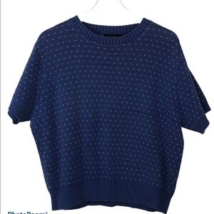 Vintage Lands' End Periwinkle Blue 80s Sweater